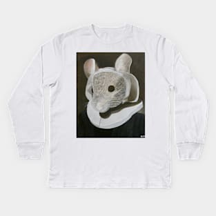 Portrait of a Young Mouse Kids Long Sleeve T-Shirt